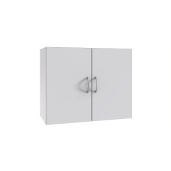 Surmeuble 2 portes avec étagères blanc profondeur 40 cm Jesy