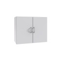 Surmeuble 2 portes avec &eacute;tag&egrave;res blanc profondeur 40 cm Jesy