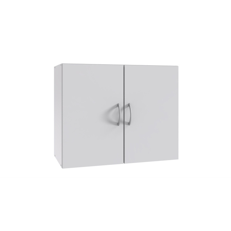 Surmeuble 2 portes avec étagères blanc profondeur 40 cm Jesy