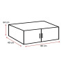 Surmeuble 2 portes avec étagères blanc profondeur 40 cm Jesy