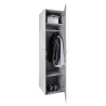 Armoire 1 porte à cadenas blanche profondeur 54 cm Jesy