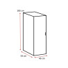 Armoire 1 porte à cadenas blanche profondeur 54 cm Jesy