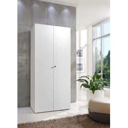 Armoire penderie blanche avec serrure profondeur 54 cm Jesy
