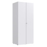 Armoire penderie blanche avec serrure profondeur 54 cm Jesy