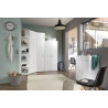 Armoire penderie blanche avec serrure profondeur 54 cm Jesy