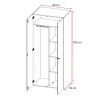 Armoire penderie blanche avec serrure profondeur 54 cm Jesy