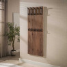 Portemanteau mural style nature en acacia massif brun Percy