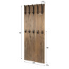Portemanteau mural style nature en acacia massif brun Percy
