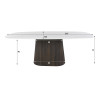 Table ovale de salle à manger style nature bois et céramique Albane