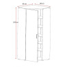 Armoire d'angle moderne blanche Jesy