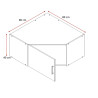 Surmeuble blanc pour armoire d'angle Jesy