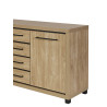 Buffet/bahut contemporain 225 cm chêne houston Vita