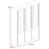 Bibliothèque contemporaine 175 cm chêne houston Vita