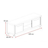 Meuble TV contemporain 165 cm chêne houston Vita