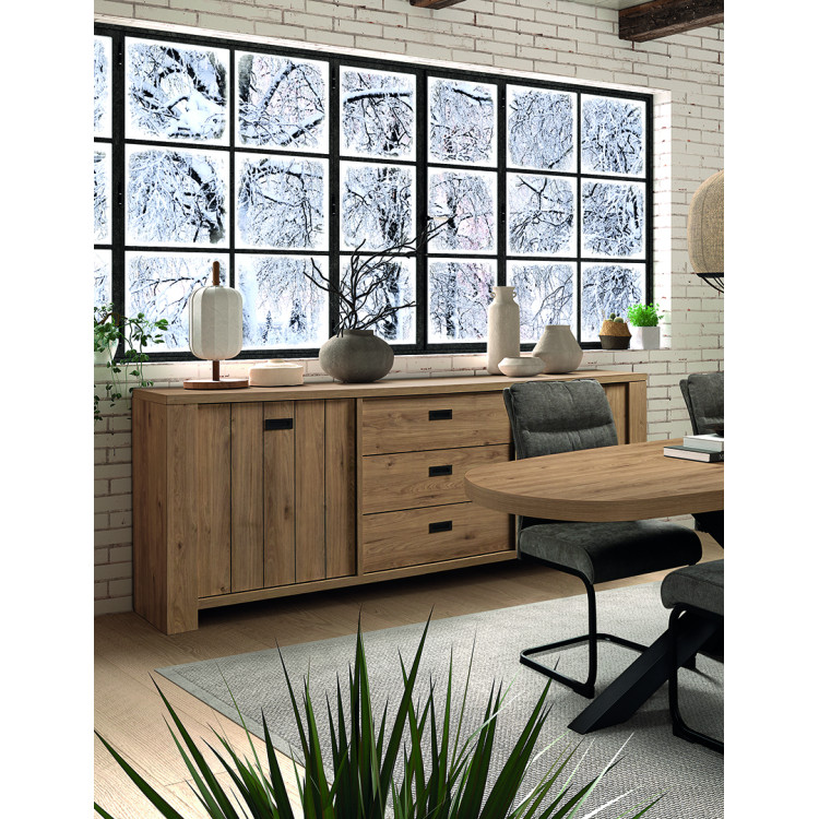 Buffet/bahut contemporain 230 cm chêne castle Verneuil