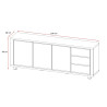 Buffet/bahut contemporain 238 cm chêne hudson Heria