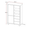 Vaisselier/argentier contemporain 128 cm chêne hudson Heria