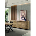 Buffet/bahut contemporain 238 cm ch&ecirc;ne hudson Heria