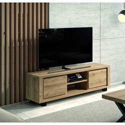 Meuble TV contemporain 174 cm chêne hudson Heria
