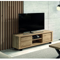 Meuble TV contemporain 174 cm ch&ecirc;ne hudson Heria