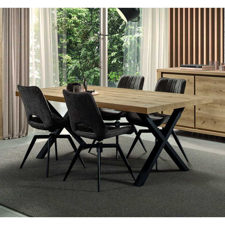 Table de salle à manger contemporaine chêne hudson Heria