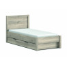 Lit-tiroir contemporain chêne gris Gladys