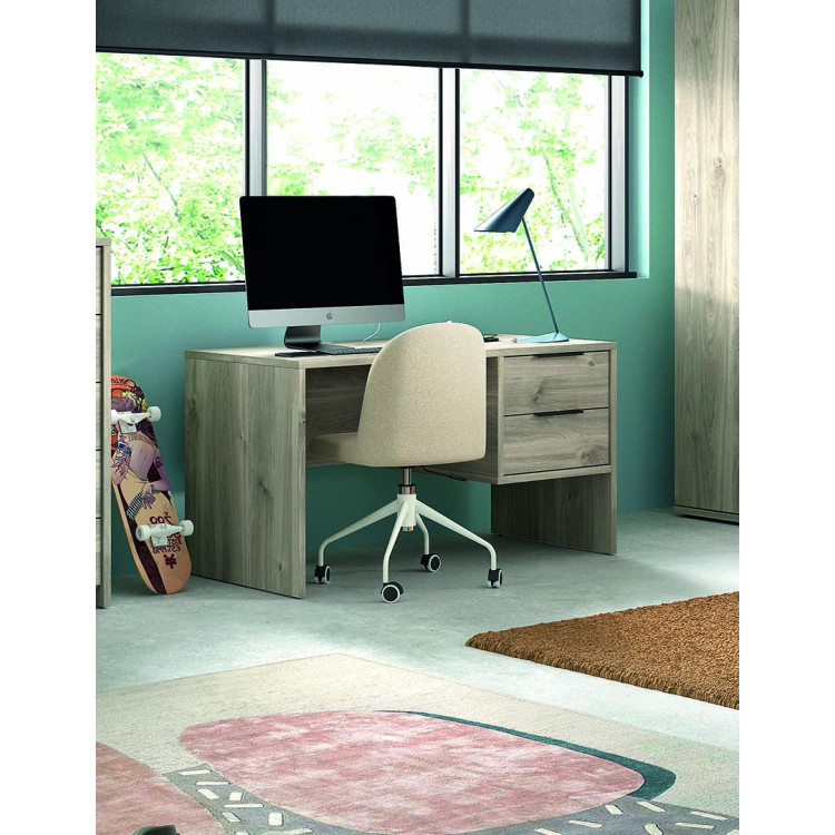 Bureau enfant contemporain chêne gris Gladys