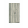 Armoire contemporaine 100 cm chêne gris Gladys
