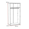 Armoire contemporaine 100 cm chêne gris Gladys