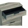 Commode contemporaine 5 tiroirs chêne gris Gladys