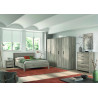 Commode contemporaine 5 tiroirs chêne gris Gladys