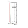 Armoire contemporaine 50 cm chêne gris Gladys