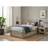 Lit-tiroir contemporain chêne gris Gladys