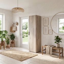 Armoire contemporaine 50 cm chêne gris Gladys