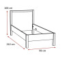 Lit enfant contemporain coloris acacia Gladys