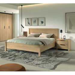 Lit adulte contemporain coloris acacia Gladys