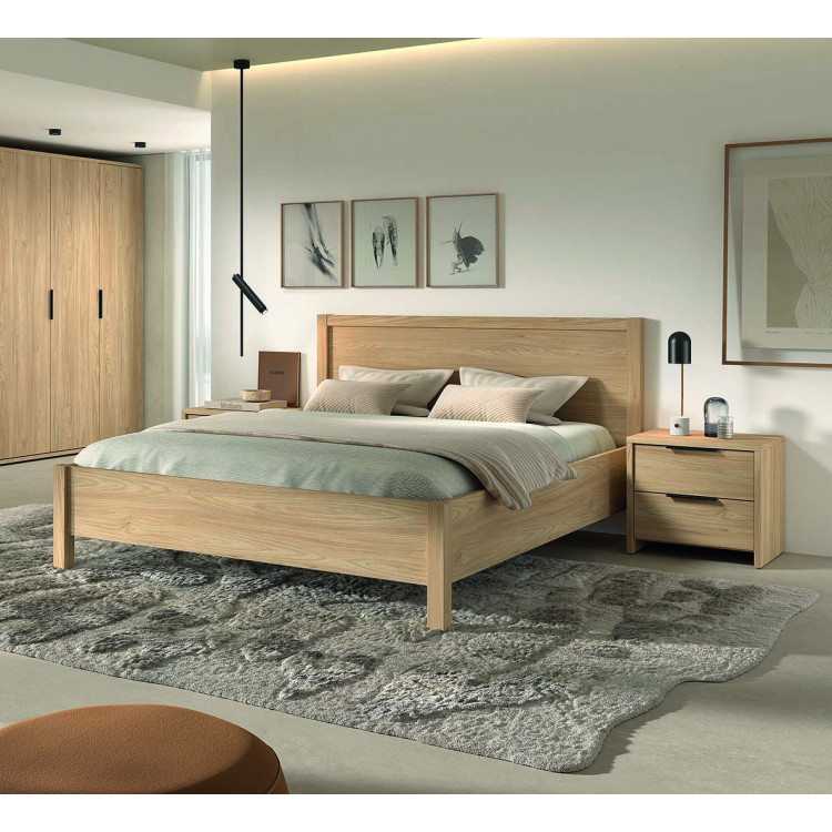 Lit adulte contemporain coloris acacia Gladys