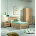 Lit-tiroir contemporain coloris acacia Gladys