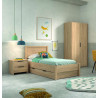 Lit-tiroir contemporain coloris acacia Gladys