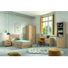 Lit-tiroir contemporain coloris acacia Gladys