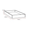 Lit-tiroir contemporain coloris acacia Gladys