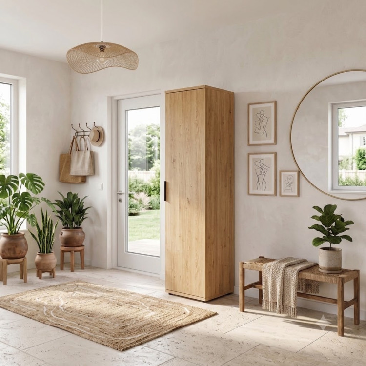Armoire contemporaine 50 cm coloris acacia Gladys