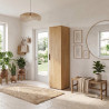 Armoire contemporaine 50 cm coloris acacia Gladys