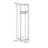 Armoire contemporaine 50 cm coloris acacia Gladys