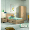 Armoire contemporaine 100 cm coloris acacia Gladys
