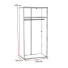 Armoire contemporaine 100 cm coloris acacia Gladys