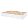 Lit adulte moderne blanc avec sommier Shiva