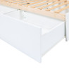 Lit adulte moderne blanc avec sommier Shiva