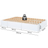 Lit adulte moderne blanc avec sommier Shiva