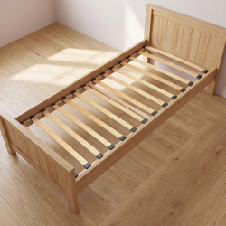 Sommier 14 lattes flexibles en bois de peuplier multiplis Asgar